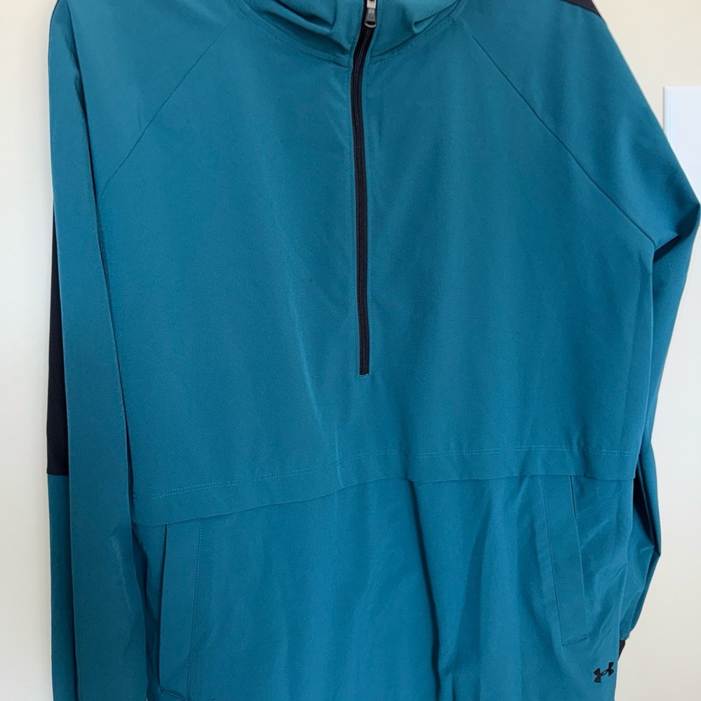 Under Armour Blue and Black Quarter-Zip Pullover